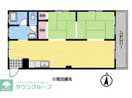 芝ハイツ(ワンルーム/3階)の間取り写真