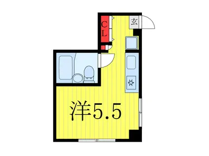 アートハイツ(ワンルーム/3階)の間取り写真