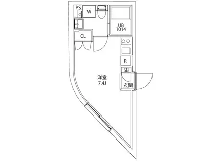 CITY WALK王子DUE(ワンルーム/1階)の間取り写真