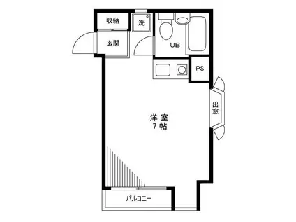 二興ハイム北千住(ワンルーム/3階)の間取り写真
