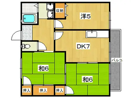 コンフォルム新明(3DK/2階)の間取り写真
