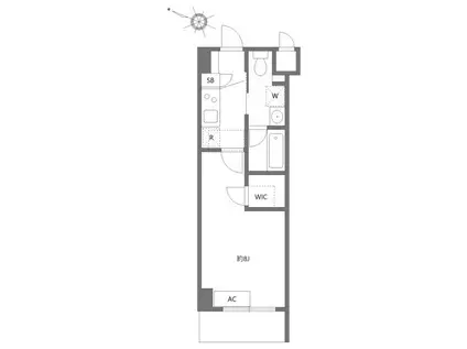 アジールコート池上(1K/1階)の間取り写真