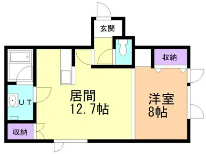 アルシオーネ(1LDK/2階)の間取り写真