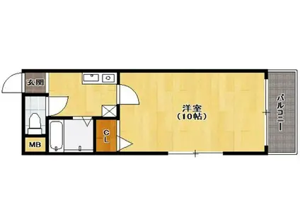 ドリームベイサイド(1K/7階)の間取り写真