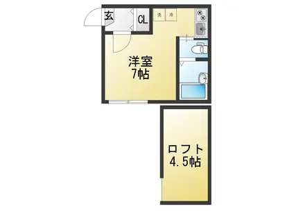 追浜オーシャン(ワンルーム/2階)の間取り写真