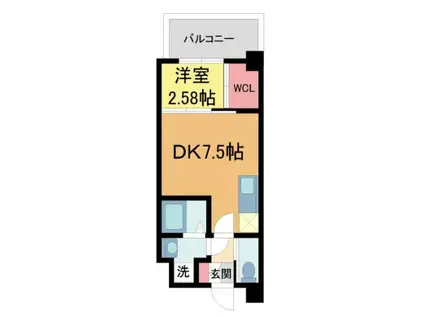 セレニテ甲子園プリエ(1DK/5階)の間取り写真