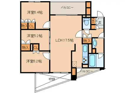 ザ センチュリー宮崎台(3LDK/3階)の間取り写真