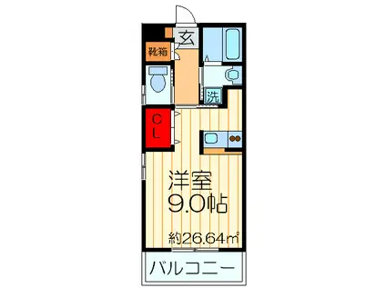 シャンテー中宮IV(ワンルーム/4階)の間取り写真