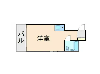 シンコー熊本駅前スカイマンションI(ワンルーム/6階)の間取り写真