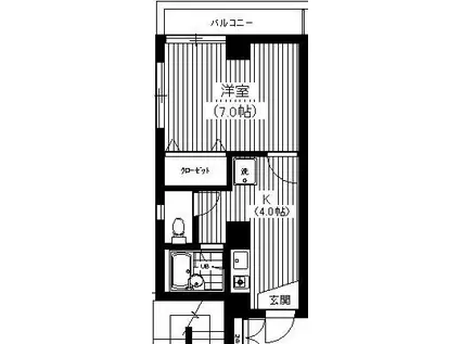 恵比寿K2ハイム(1K/3階)の間取り写真