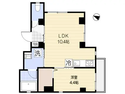 MS武蔵小山(1LDK/3階)の間取り写真