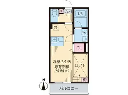 プチハウス大久保(ワンルーム/3階)の間取り写真