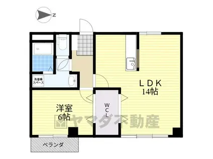 ピットインR一番館(1LDK/5階)の間取り写真