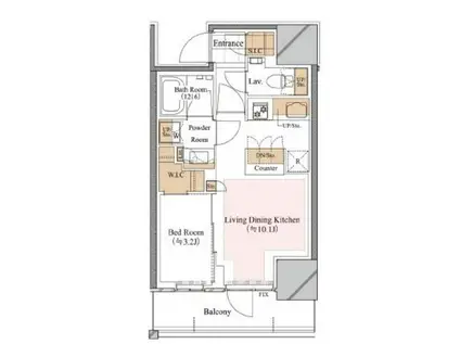 ブランシエスタ白山(1LDK/13階)の間取り写真
