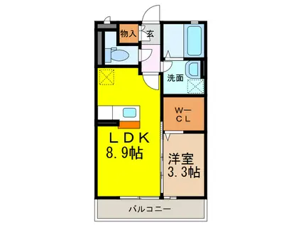 ロイヤルニュータウン(1LDK/3階)の間取り写真