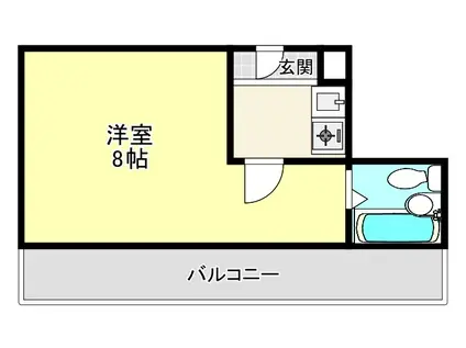 クレインファースト(1K/3階)の間取り写真