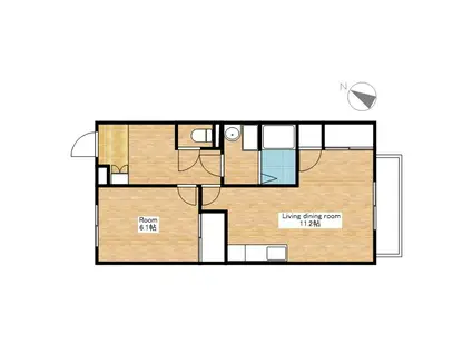 シェロウェンTA(1LDK/1階)の間取り写真