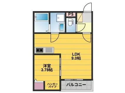 STAY HOME(1LDK/1階)の間取り写真