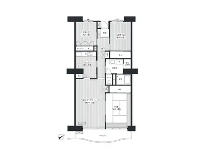 リバーサイド星川(3LDK/5階)の間取り写真