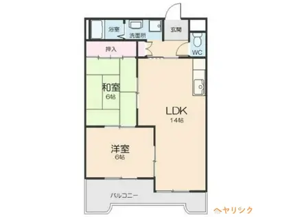 シャンポール幹 II(2LDK/2階)の間取り写真