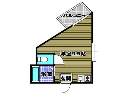 パインヒル(ワンルーム/3階)の間取り写真