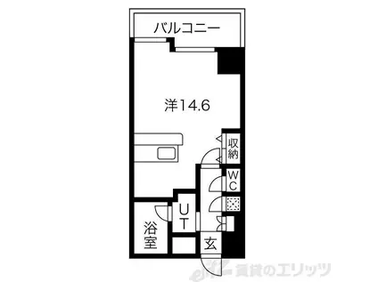 セレニテ梅田北PREMIUM(ワンルーム/10階)の間取り写真