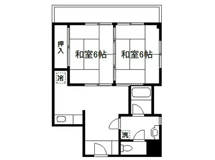 東中野RHソサエティ(2DK/9階)の間取り写真