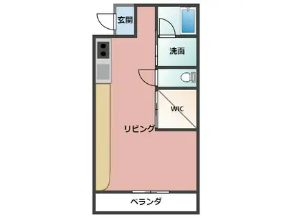 フェルクス(ワンルーム/3階)の間取り写真