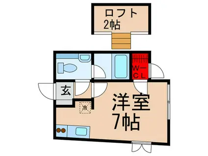 FONTE SALA AMPIO(ワンルーム/3階)の間取り写真