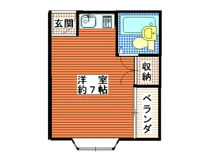 エストメゾン(ワンルーム/3階)の間取り写真