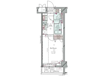 コンシェリア横濱南 LE VENT VERT(1K/5階)の間取り写真