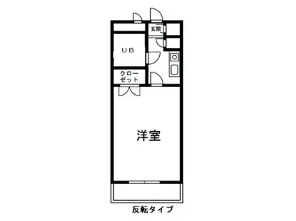 シャルマンフジ浜寺公園壱番館(ワンルーム/1階)の間取り写真