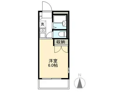 ピア三条北(ワンルーム/2階)の間取り写真