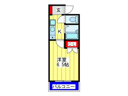 メゾンコーハツ(1K/2階)の間取り写真