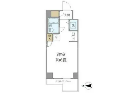 ウィンベル錦糸町第3(ワンルーム/8階)の間取り写真