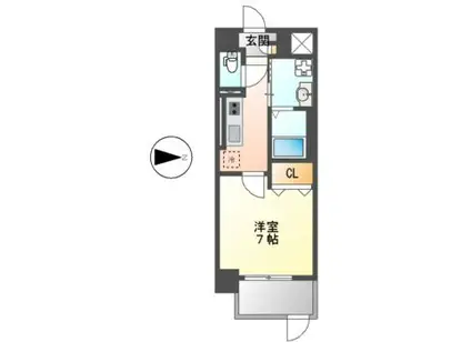 ルアナ神宮(1K/5階)の間取り写真