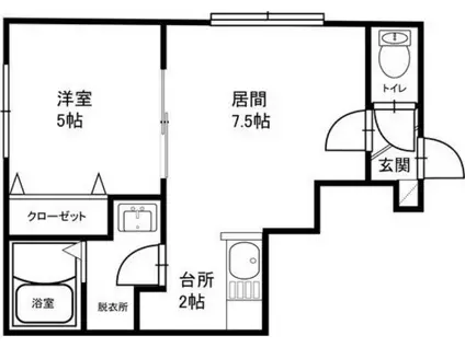 トロンシェ(1LDK/3階)の間取り写真