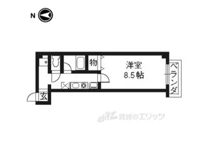レ・タンドゥ・ラ・メールCKⅣ(1K/10階)の間取り写真