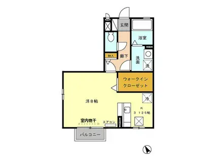 プレステージ(ワンルーム/1階)の間取り写真