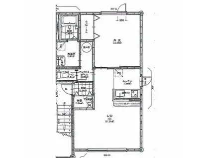 ツタージュE(1LDK/2階)の間取り写真