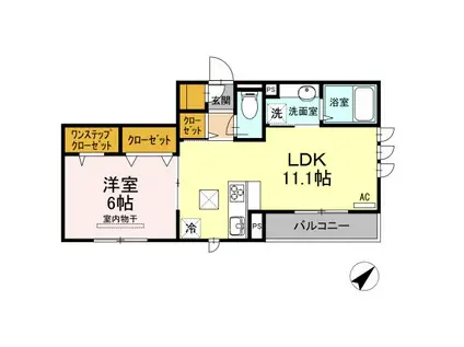 メゾンド セレニテ(1LDK/1階)の間取り写真