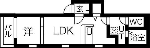 GRAND CHARIOT(1LDK/3階)の間取り写真