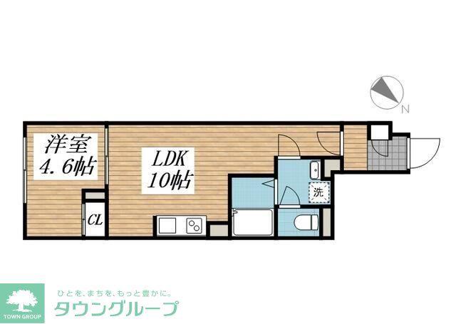 CREAL文京千石II(1LDK/4階)の間取り写真