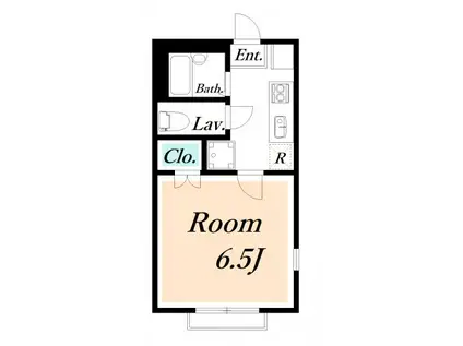 ロンベルク妙典(1K/1階)の間取り写真