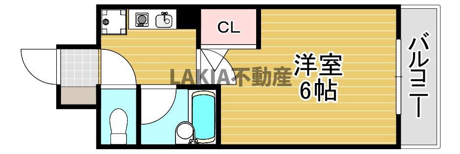 エスリード大阪城北(1K/10階)の間取り写真