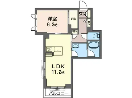 MAY FAIR (1LDK/3階)の間取り写真