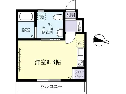 SAPUNA(ワンルーム/3階)の間取り写真