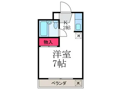 光陽ハイツ(1K/3階)の間取り写真