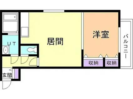 エステラ二十四軒B棟(1LDK/4階)の間取り写真