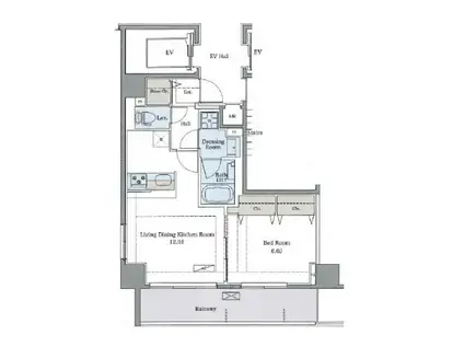 ラグゼナ平和台(1LDK/3階)の間取り写真